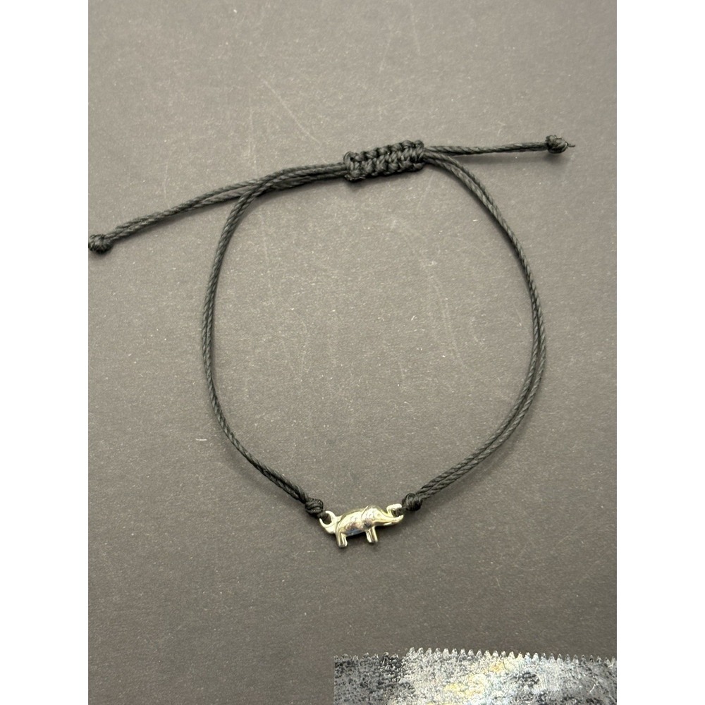 8.5 - 7" Adjustable Sterling Silver Cord Bracelet 925 F23